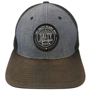 Original Snapback Black Hat One Size Salty Plank Mfg Lifestyle Patch Brown Brim